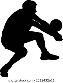 Men volleyball player silhouette illustration