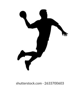 men volleyball player silhouette vector flat illustration design.