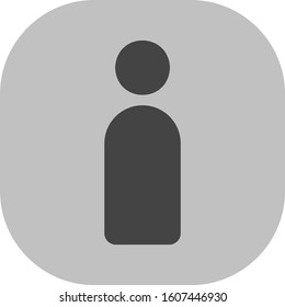 Men WC icon Denoting Toilet and Restroom