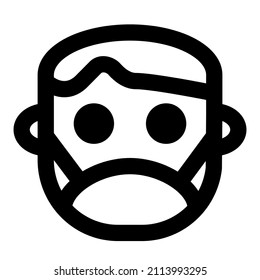 Men wearing a mask to avoid the exposure of virus
