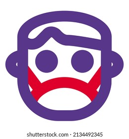 Men wearing a mask to avoid the exposure of virus