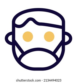 Men wearing a mask to avoid the exposure of virus