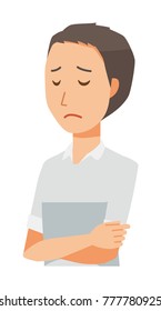 Men wearing short sleeve shirts are depressed