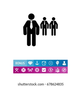 Men Wearing Ties as Boss Concept Icon
