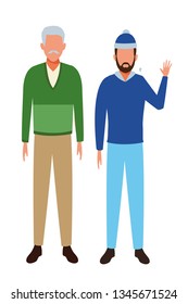 men wearing winter clothes