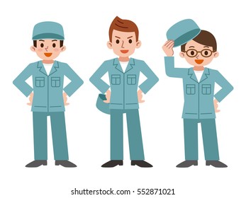 Men wearing work clothes