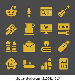 men web icons. Reddit and Syringe, Violin and Configuration symbol, vector signs