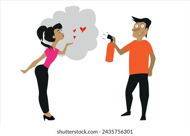 Men when love comes around illustration