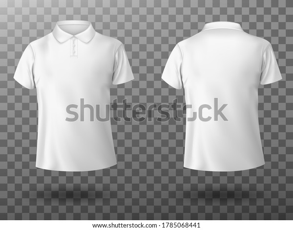 Men White Polo Shirt Front Back Stock Vector (Royalty Free) 1785068441 ...