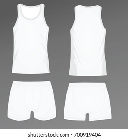 Men white underwear. vector illustration