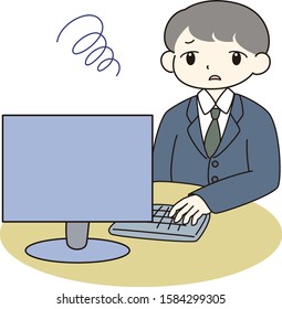 
Men who can't work on computer