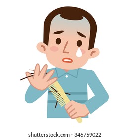 Men who grieve to hair loss