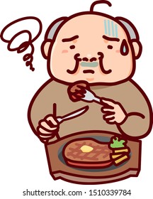 
Men who have no appetite and are worried.