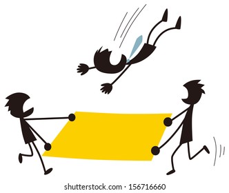 Men who help a man falling