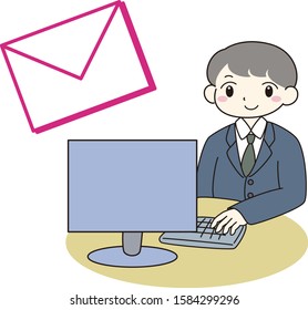 
Men who send and receive email