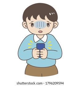 
Men who are stressed and dependent on SNS when using smartphones