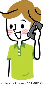 Men who talk on the phone.
