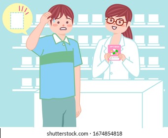Men who are in trouble forgetting their medicine notebook.