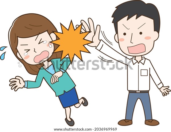 Men Who Violence Against Women Stock Vector (Royalty Free) 2036969969 ...