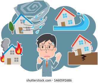 Men who worry about disasters and consider insurance