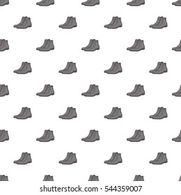 Men winter boot pattern. Cartoon illustration of men winter boot vector pattern for web
