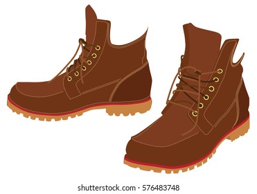 Men winter boots. Hiking boots.