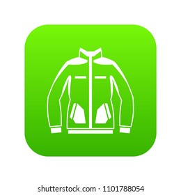 Men winter jacket icon digital green for any design isolated on white vector illustration