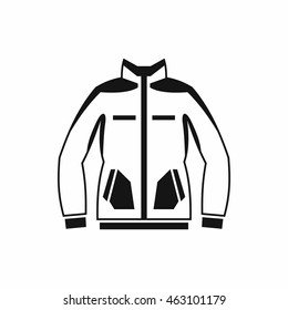 Men winter jacket icon in simple style isolated on white background. Clothing symbol