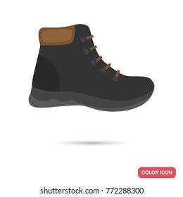 Men winter shoe color flat icon for web and mobile design