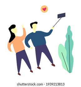 Men Woman Friendship Flat Desig