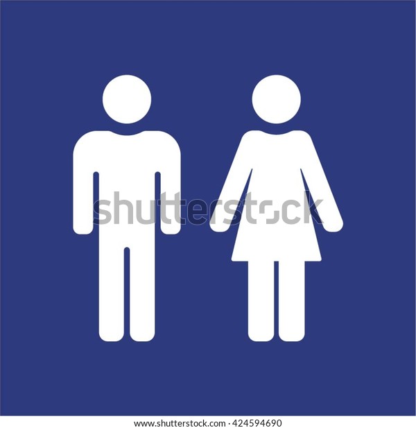 Men Woman Icon Isolated Flat Design Stock Vector (Royalty Free ...