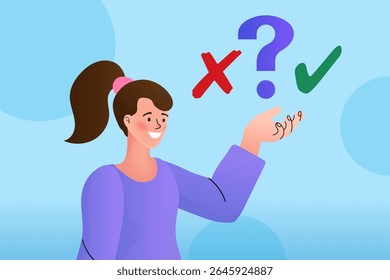 men and women ask questions. Online Support center. Frequently Asked Questions Concept. communication of people in search of solutions to problems, use in web-projects and applications. Vector