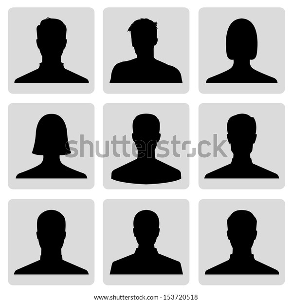 Ensemble D Images De Profil Homme Femme D Avatar Image Vectorielle De Stock Libre De Droits