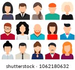 Men and women avatars without face, icon set. Male and female cartoon character. Vector flat illustration.