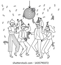 Men and women in celebration design