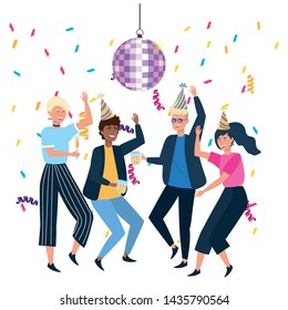 men and women in celebration design
