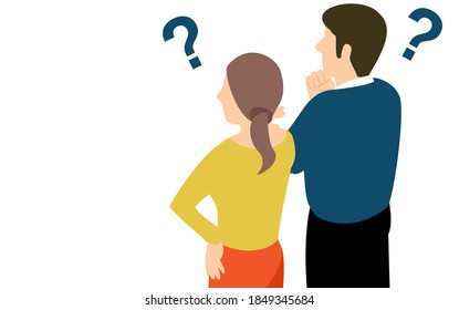 Men and women with doubts isometric