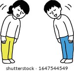 Men and women greeting (simple)