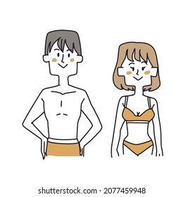 Men and women in healthy underwear