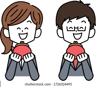 Men and women in the hospitality business who are happy because they have money