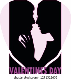 of men and women in love with each other. valentine card