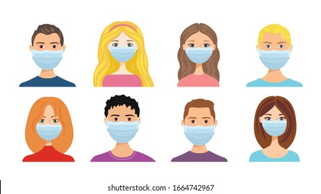 2,275 Female nurse surgical mask Stock Illustrations, Images & Vectors ...