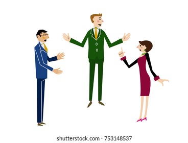 Men and women in the meeting.Female and male.Image of work.