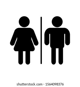 Men and women restroom icon, men and women bathroom sign. vector illustration on white background