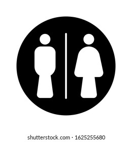 Men and women restroom icon, men and women bathroom sign. vector illustration. editable icon on white background