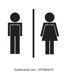 Men and women restroom icon, men and women bathroom sign, set. Toilet vector icon designs for any use. Vector illustrator.