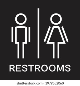 Men and women restroom icon, men and women bathroom sign.Toilet vector icon for any use. Vector illustrator.