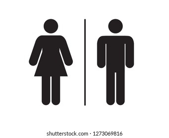 Men and women restroom icon sign. toilet sign, vector illustration