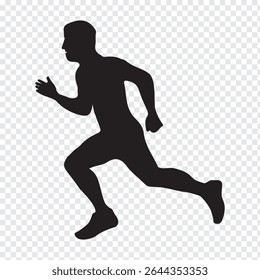 Men and women Running, People doing running exercises are isolated on a white background. jogging exercise silhouette set. Man and Woman silhouettes. Variety Design. EPS 10