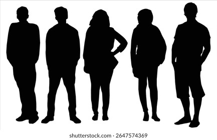 Men and women silhouettes icon set